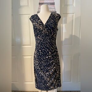 Lauren Ralph Lauren Black and Tan Midi Dress